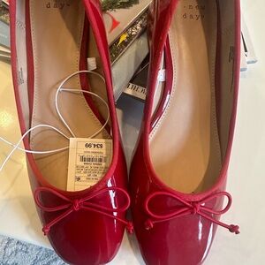 A New Day Women's Vibrant Red Flats